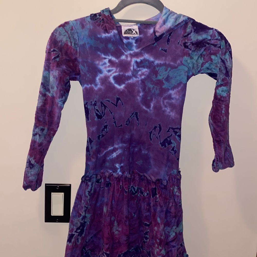 Kids X Collection Tie Dye Dress. Long Sleeve. 6x.